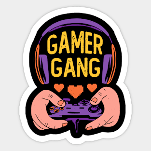 Gamer Gang Cool Gaming T-Shirt Sticker